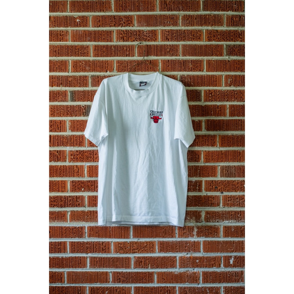 Vintage Chicago Bulls Shirt Mens XL Screen Stars Best Single Stitch White Tee
